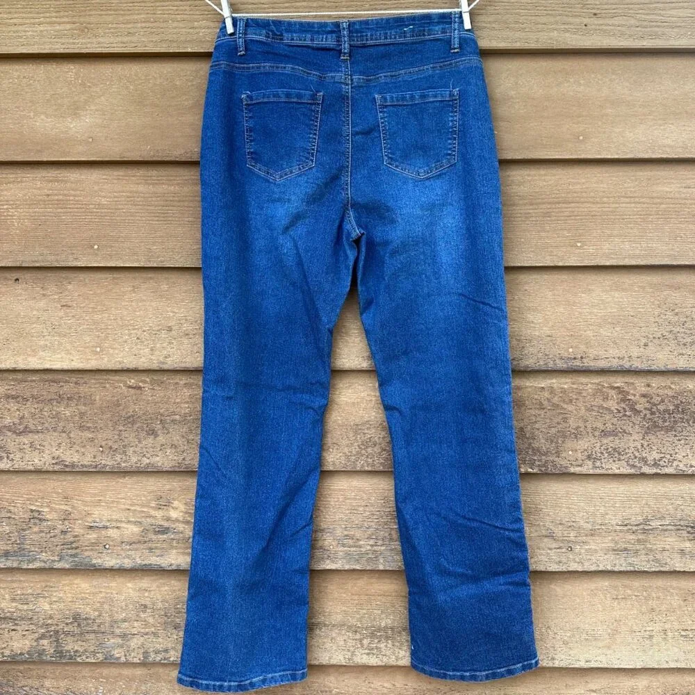 Bcc Jeans Womens Mid-Rise Stretch Denim Straight-Leg Size 10R Blue - Picture 8 of 13
